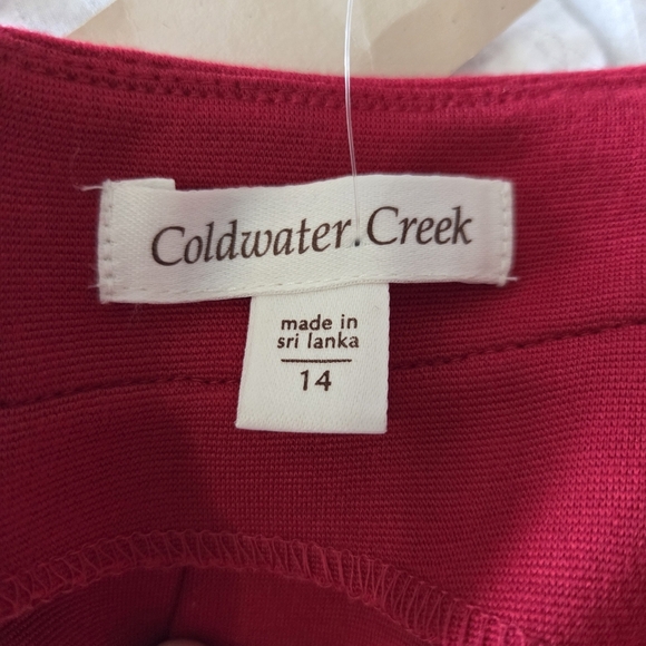 Coldwater Creek Red Asymmetrical Dress Size 14 - Picture 5 of 6